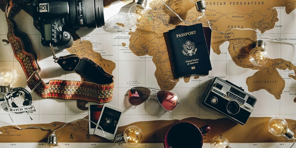 essential-things-for-a-trip-on-a-world-map